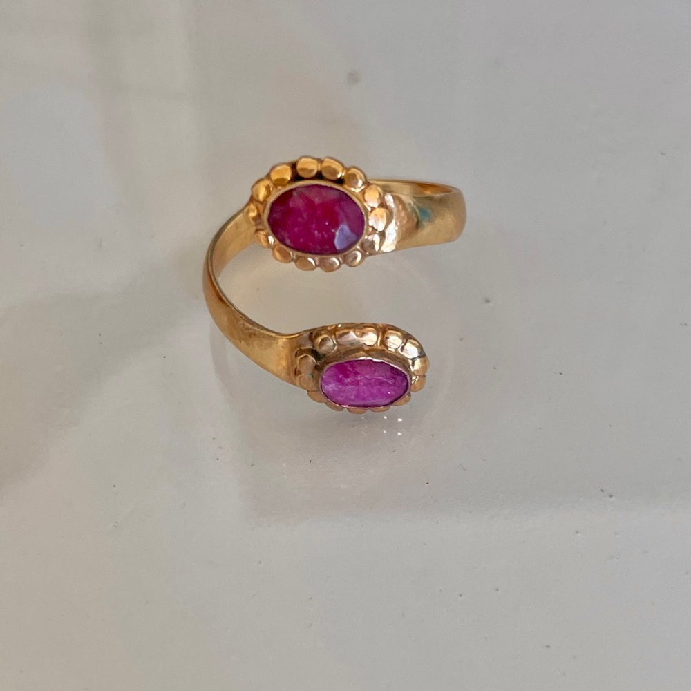 Raw Ruby Ring | Adjustable | On Size Fits All